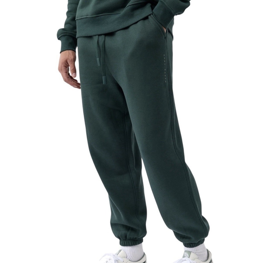 Cozy Earth CityScape Sweatpants Mens XL Green Forest Pockets Atheisure Cozy NWOT